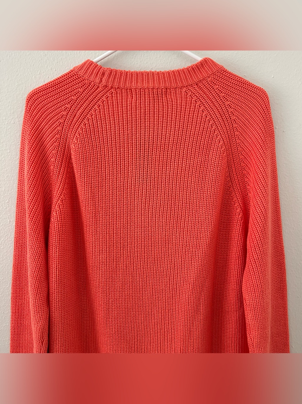 Pura Cashmere 100% Supima Cotton Knit Pullover Sweater Women’s Xl Coastal Peach — image 5 of 8